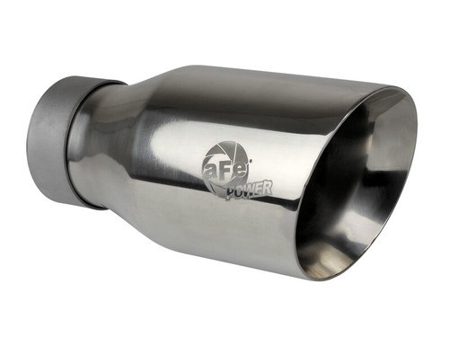 aFe 23-24 GM Trucks L6 Large Bore-HD 3 IN 409 Stainless Steel DPF-Back Exhaust System w/Polished Tip - 49-44144-P Photo - Close Up