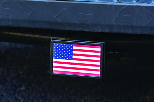 Kuryakyn Freedom Flag LED Hitch Cover Black - 2893 User 1