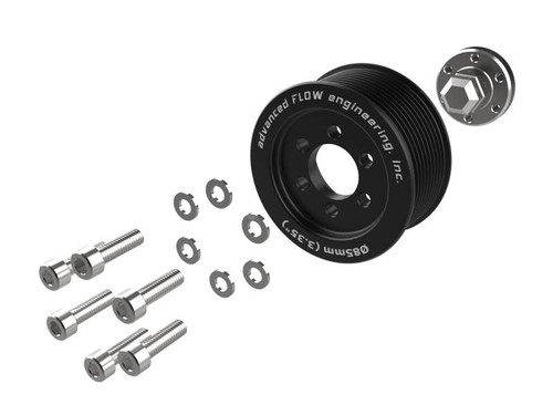 aFe 15-23 Dodge Challenger / 15-23 Dodge Charger SRT Hellcat 3.35in Supercharger Power Pulley Kit - 79-10005 Photo - Unmounted