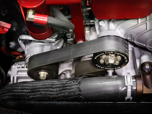 aFe 15-23 Dodge Challenger / 15-23 Dodge Charger SRT Hellcat 3.10in Supercharger Power Pulley Kit - 79-10006 Photo - Mounted