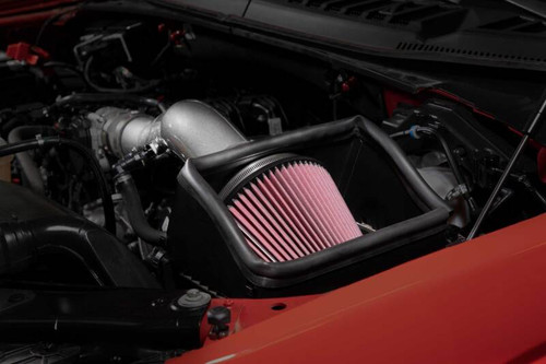 K&N 18-24 Ford F150 3.3L V6 Performance Air Intake System w/ Red Air Filter - 77-2619KC Photo - Mounted