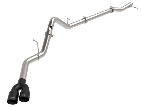 aFe Rebel XD Series 3 IN 304SS DPF-Back 23-24 GM Trucks L6-3.0L (td) LZ0- Dual Black Tip - 49-34145-B Photo - Primary