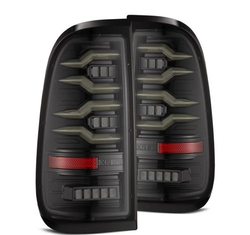 AlphaRex 97-03 Ford F150 / 99-16 Ford F250/F350/F450/F550 LUXX-Series LED Tail Lights - Alpha-Black - 658001 Photo - Primary