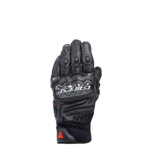 Dainese Carbon 4 Short Leather Gloves Black/Fluorescent Red - XL - 201815958-628-XL Photo - Primary