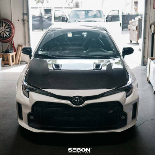 Seibon 2023 Toyota GR Corolla OE-Style Carbon Fiber Hood - Gloss Finish - HD23TYGRCOR-OE User 1
