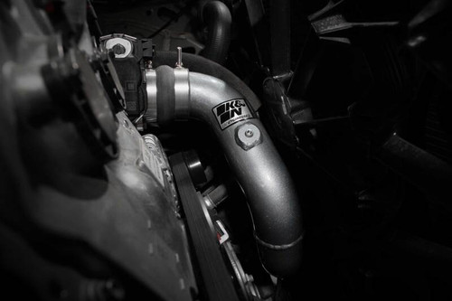 K&N 23-24 GM Colorado/Canyon 2.7L L4 Charge Pipe - Aluminum Tube - Gunmetal Gray - 77-1021KC Photo - Mounted