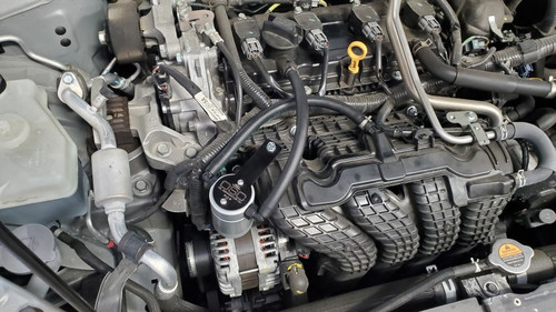 J&L 19-24 Nissan Altima 2.5L Oil Separator 3.0 Passenger Side - Clear Anodized - 3120P-C Photo - Mounted