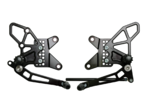 Vortex Racing 09-12 Kawasaki ZX600 Ninja ZX-6R Adjustable Rearsets- Black - RS415K Photo - Primary
