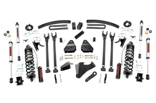 Rough Country-6 Inch Lift Kit  |  Gas  |  4 Link  |  OVLD  |  C/O V2 | Ford F-250/F-350 Super Duty (05-07)