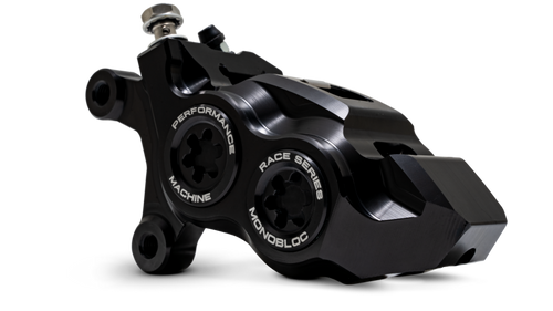 Performance Machine 08-23 FL,18-24 M8 Softail,06-17 VRod 137x4B Rce Series Monobloc Caliper Left BLK - 0053-2957-MB User 1