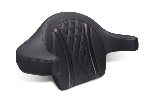 Mustang 2023-2025 Harley CVO Road Glide (ST) Deluxe Diamond Ext Arm Wrap-around Backrest Black - 88430DC User 1