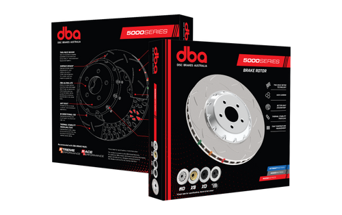 DBA XS 5000 Series Replacement Front Slotted/Drilled Rotor 15-17 Challenger/Charger SRT8 Hellcat - DBA52910.1XS Photo - out of package