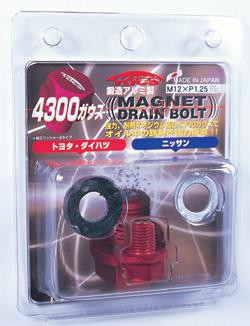 Project Kics Toyota/Daihatsu/Nissan Red Magnetic Drain Bolt - M12X1.25 - WMAG1 Photo - Primary
