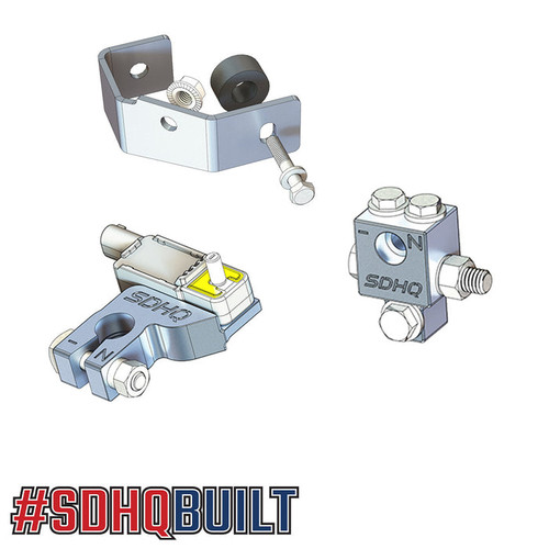 SDHQ - '19-2023 SDHQ Built Ford Ranger Billet Battery Terminal and Distribution Kit - SDHQ-15-3003-G5