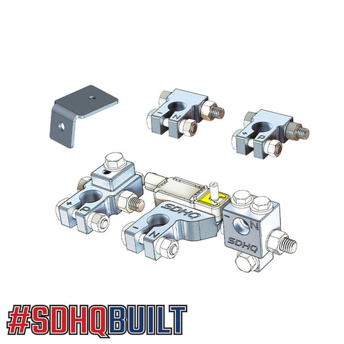 SDHQ - 2023-2024 Ford F250/F350 Billet Dual Battery Terminal Upgrade Kit - SDHQ-11-3003-G5 SDHQ - 2023-2024 Ford F250/F350 Billet Dual Battery Terminal Upgrade Kit - SDHQ-11-3003-G5