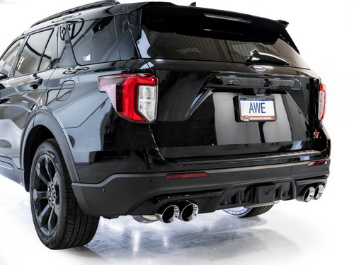 AWE Tuning 2020+ Ford Explorer ST Touring Edition Exhaust w/ Chrome Silver Tips - 3015-42625 Photo - Mounted