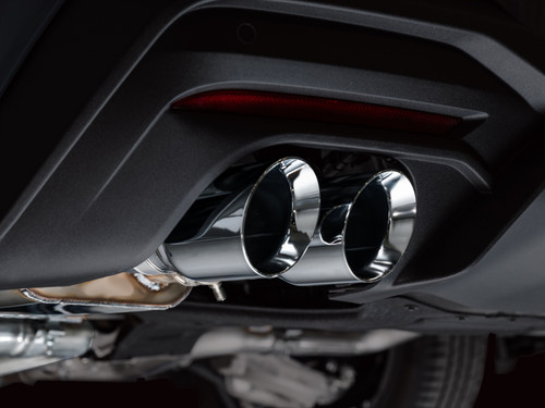 AWE 2024 Ford Mustang GT Fastback S650 RWD SwitchPath Catback Exhaust w/ Quad Chrome Silver Tips - 3025-42650 Photo - Mounted