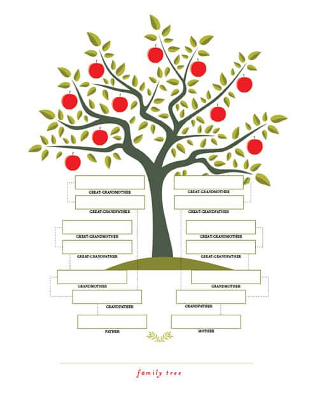 Apple Tree Stencil Template