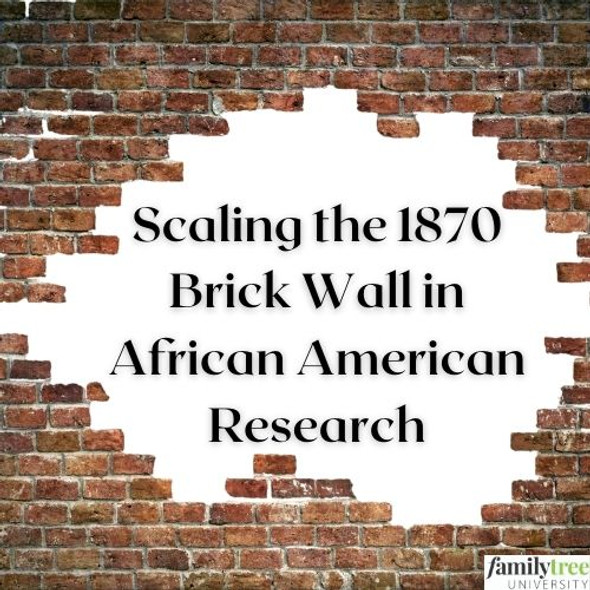 Webinar Recording - Scaling the 1870 Brick Wall in African American Research