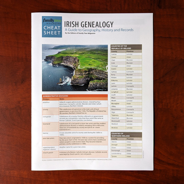 Irish Genealogy Cheat Sheet cover