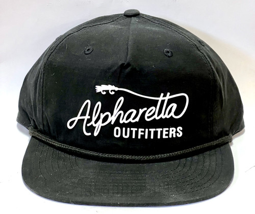 AO Black Rope Hat w/ Silicone Script