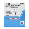 Ethicon PROLENE Suture, Precision Point - Reverse Cutting, Non-Absorbable, P-1 11mm 3/8 Circle, Blue Monofilament 18" = 45cm, Size: 7-0, 12/box.