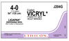 Ethicon Coated VICRYL Suture, LIGAPAK Ligating Reel, Absorbable, Violet Braided 54" = 135cm, Size: 4-0, 12/box. MFID: J204G