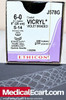 J578G Coated Vicryl Absorbable Suture, Spatula Reverse Cutting S-14 8MM, 6-0 Violet, 1 x 8IN/20CM