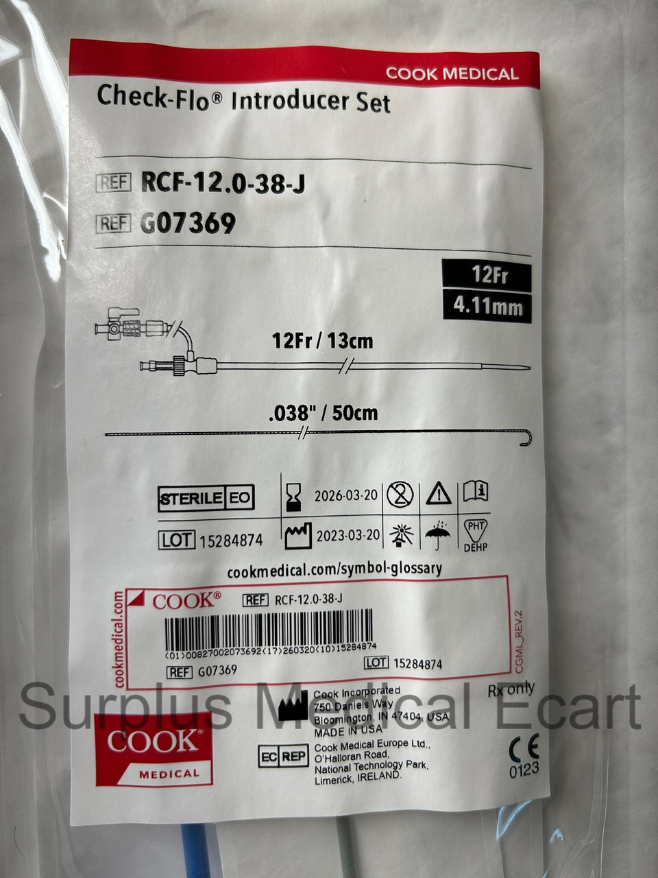 cocore　フォロー割 Cook, Medical, PERFORMER Check-Flo INTRODUCER SET (G07369 / RCF
