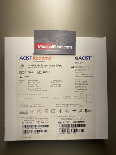 ACIST KODAMA CATHETER Box of 5 KODAMA HD-IVUS CORONARY IMAGING CATHETER 3.2F / 142cm ACIST Medical System