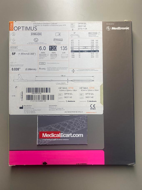 OPT6120L Medtronic OPTIMUS OTW PTA Balloon Dilatation Catheter