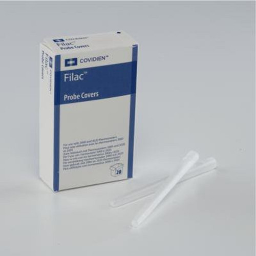 Covidien 502000 Thermometer Probe Cover, Filac™ Disposable Rigid Plastic, For Filac™ FasTemp™ & 3000 Thermometers, Case of 500 (25 Packs of 20)