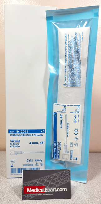 Medtronic 1912013 Endo-Scrub 2 Sheath 4mm, 45º, use with Karl Storz, 7210FA, Box of 05 Medtronic 1912013 Endo-Scrub 2 Sheath 4mm, 45º, use with Karl Storz, 7210FA, Box of 05