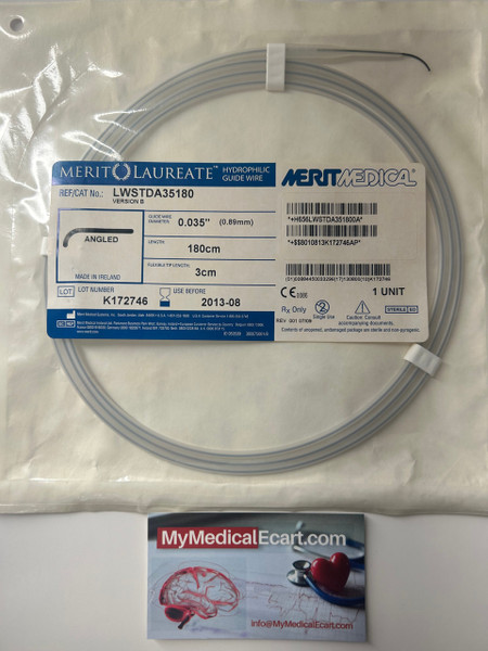 LAUREATE HYDROPHILIC GUIDEWIRE, STANDARD/ANGLED 0.035" X 180CM (LWSTDA35180)