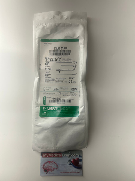 PreludeĀ® Introducer PSI-6F-11-038, 6Fr x 11cm, with 0.038" x 50cm Guide Wire, Satin-Finish, Green Hub, Sold as 1 PreludeĀ® Introducer PSI-6F-11-038, 6Fr x 11cm, with 0.038" x 50cm Guide Wire, Satin-Finish, Green Hub, Sold as 1