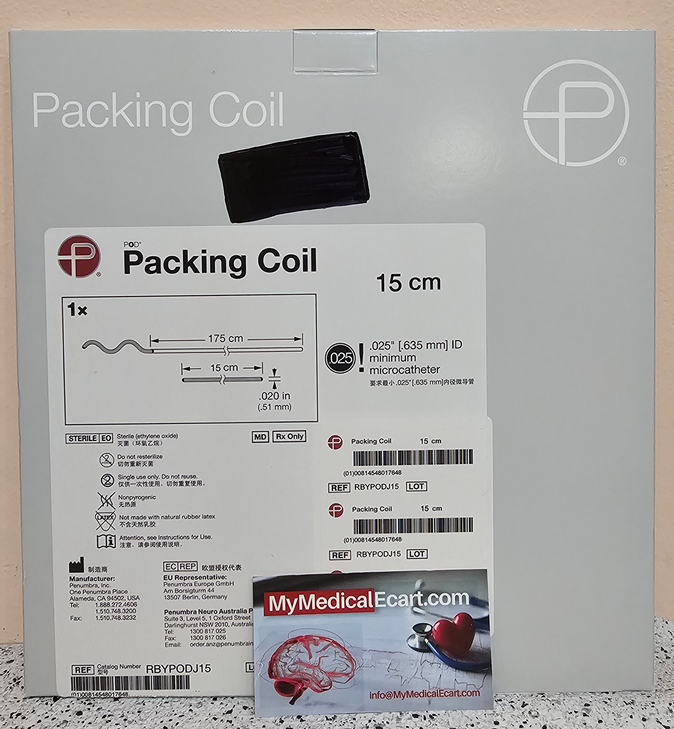 Penumbra RBYPODJ15 Occlusion Device, POD® Packing Coil, Standard, J-Soft 15 cm,  Box of 01