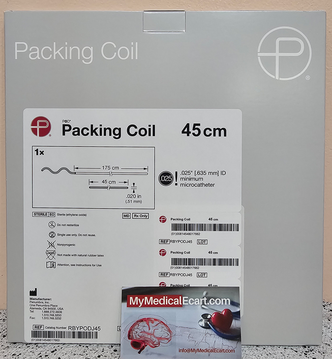 Penumbra RBYPODJ45 Occlusion Device, POD® Packing Coil, Standard, J-Soft 45 cm, Box of 01