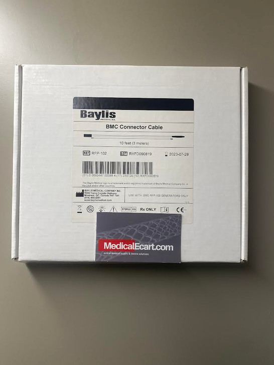 RFP-102 BMC connector cable attaches the NRG™ RF Transseptal Needle to the RFP-100 RF Puncture Generator with a push-lock connector.