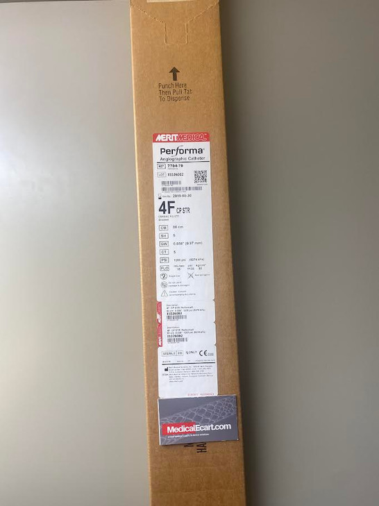 7704-70 4Fr x 80cm Performa STRAIGHT CARDIAC PIGTAIL CATHETERS 4Fr .042”/1.07mm 80 cm 6.5 cm .038” (0.97mm) Braided PIG 5 side holes Box of 10