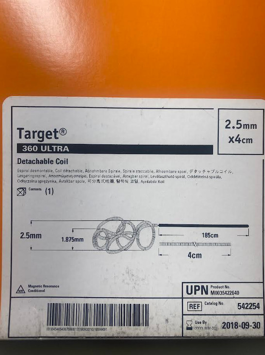 M0035422540 Target ® 360 Ultra Detachable Coil 2.5mm x 4cm