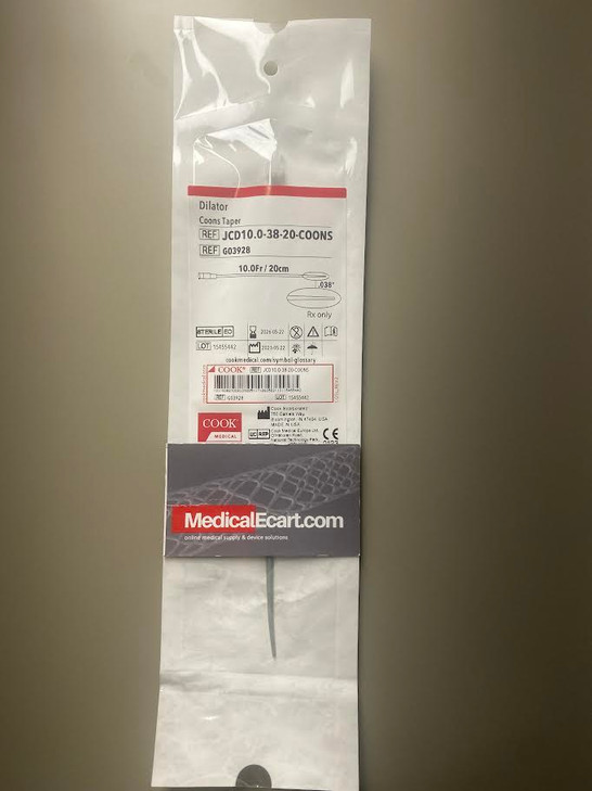 G03928 Cook Medical JCD10.0-38-20- COONS DILATOR 20cm 10Fr .038", Box of 5