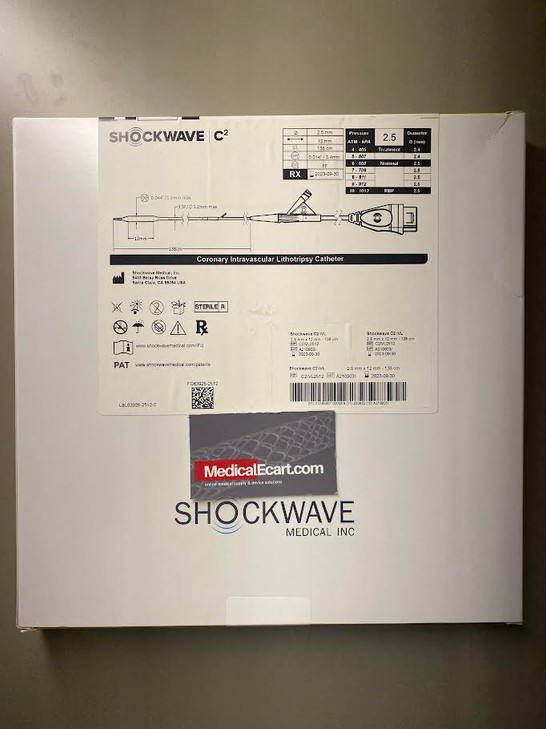 C2IVL2512 C2 IVL Catheter, 2.5x12 mm Shockwave Intravascular Lithotripsy Catheter BOX OF 1