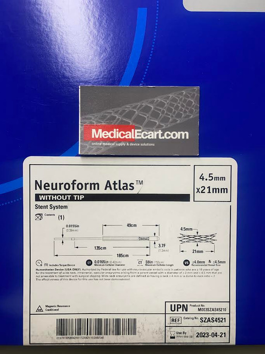 STRYKER SZAS4521 NeuroForm Atlas™ Stent System 4.5mm x 21mm. M003SZAS45300