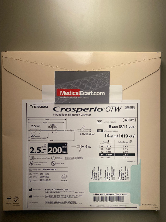 TERUMO BD-B25200LW CROSPERIO OTW 2.5mm x 200mm 150cm ™ OTW PTA Balloon Dilatation Catheter