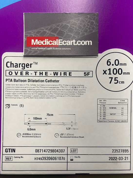 BOSTON SCIENTIFIC RBP Charger ™ 0.035" Balloon Dilatation Catheter 75 cm Usable Length