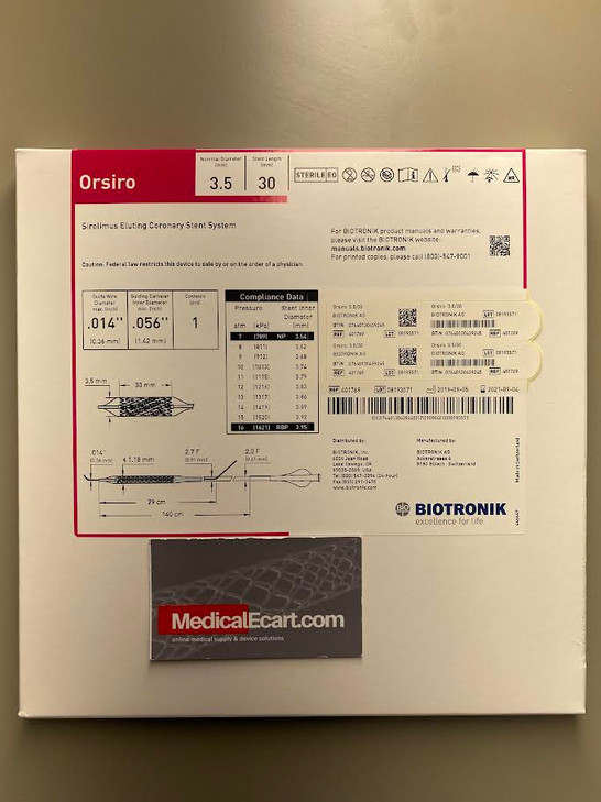 BIOTRONIK 401769 Orsiro Drug Eluting Coronary Stent System 3.5 mm x 30 mm