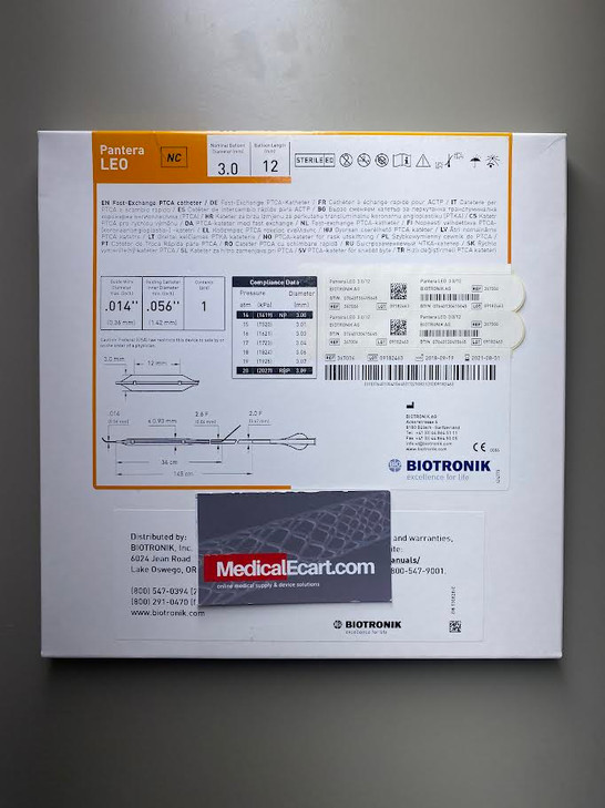BIOTRONIK Pantera LEO Fast-Exchange PTCA Catheter 3.0 mm x 12 mm