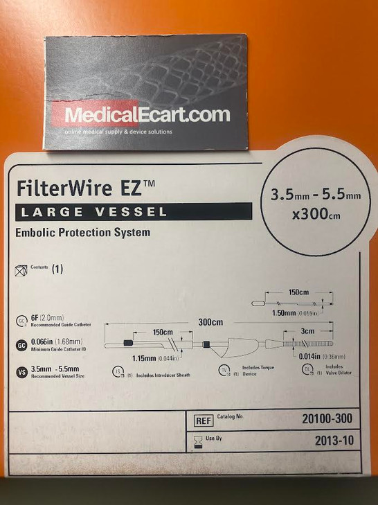 FilterWire EZ™ Embolic Protection System, Vessel Dia. 3.5-5.5, Crossing profile 3.2Fr 20100-300