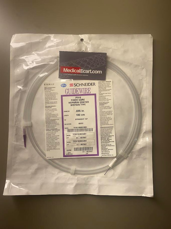 SCHNEIDER GUIDEWIRE PTFE FIXED CORE HEPARIN COATED BENTSON