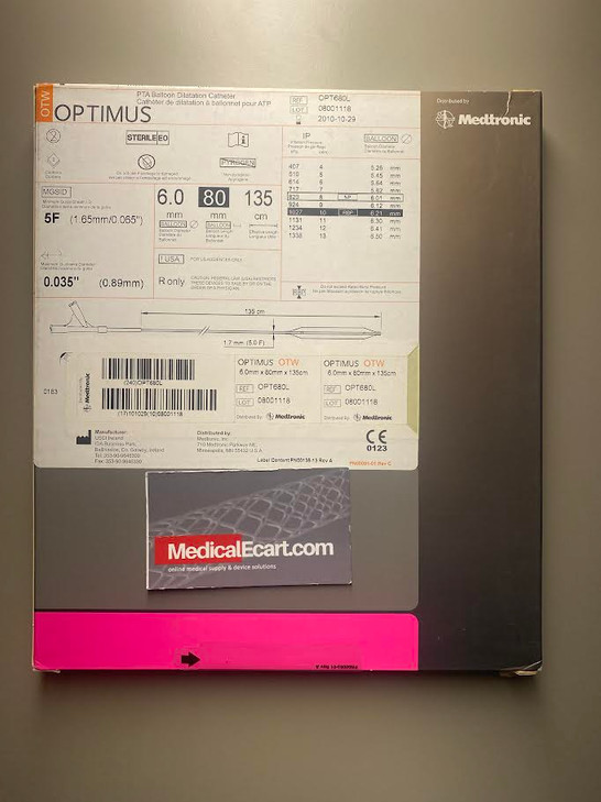OPT680L Medtronic OPTIMUS OTW PTA Balloon Dilatation Catheter